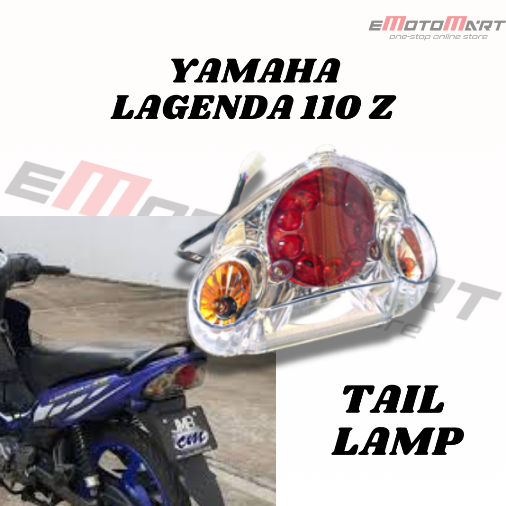 YAMAHA LAGENDA 110Z TAIL LAMP CLEAR LAGENDA Z SRL110 Z CLEAR REAR LAMP