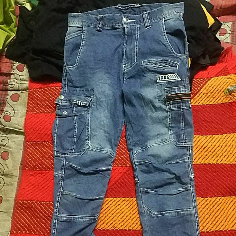 ELASTIC CARGO JEANS TORA SIZE 30CM LENGTH 41 INCHES