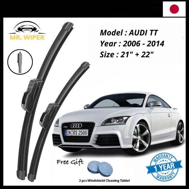 Mr WIPER AUDI TT TTS MK2 (2006-2014) MR WIPER JAPAN TECHNOLOGY WIPER BLADE WINDSCREEN WIPER