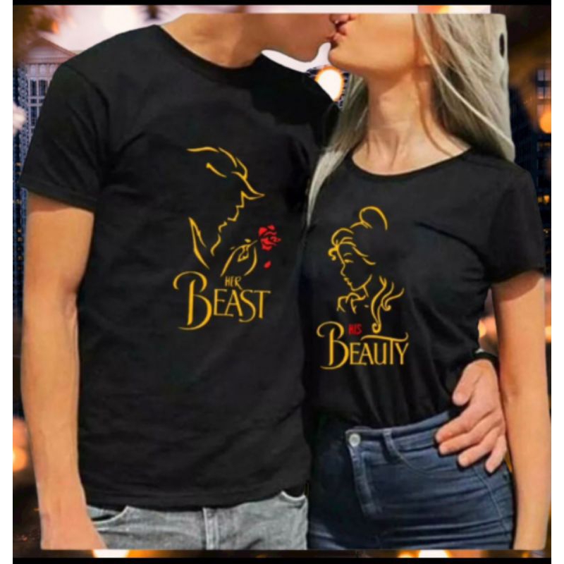 เสื้อยืด COUPLE HER BEST AND HIS BEAUTY PREMIUM QUALITY 100% COTTON