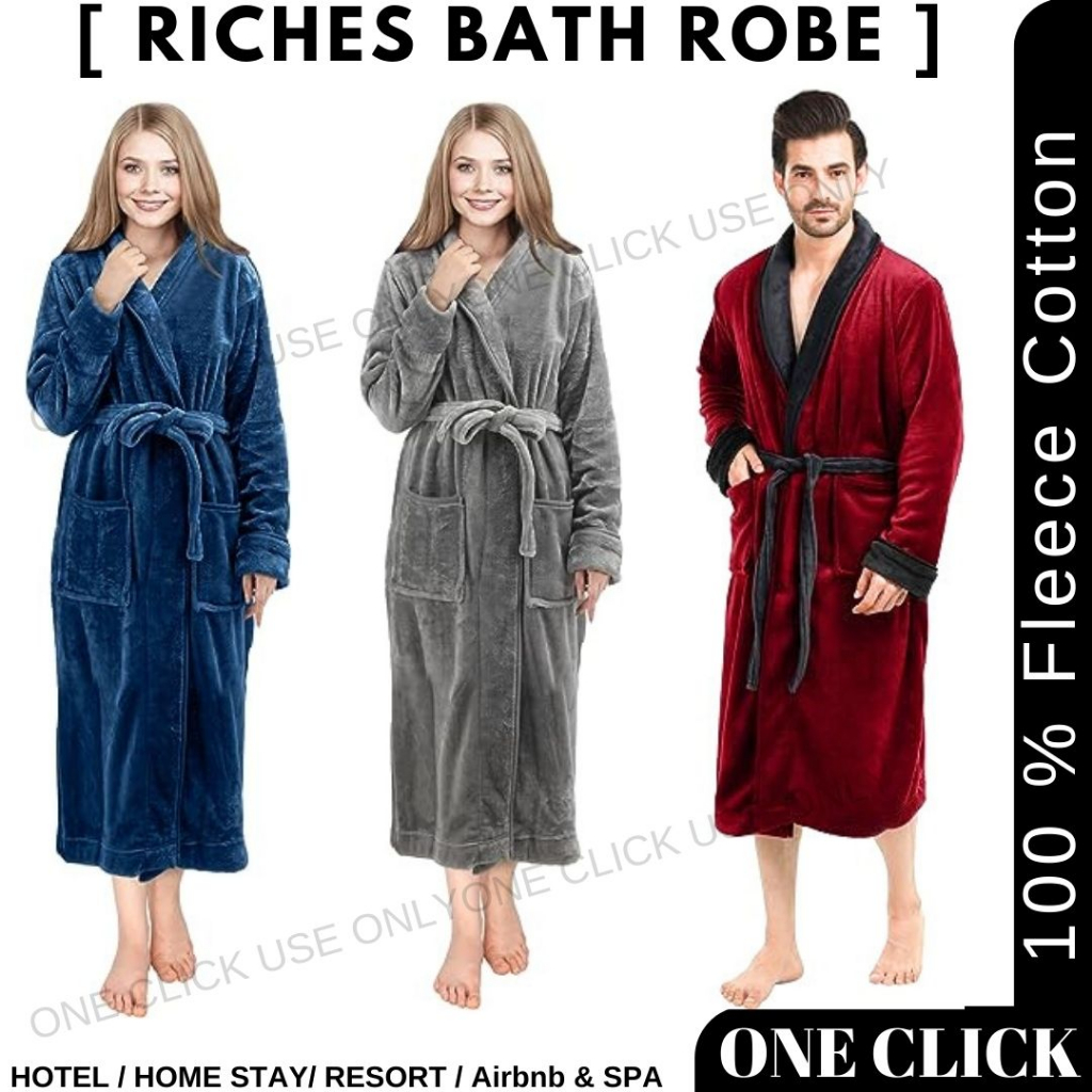 ผู้ใหญ่ Riches Bath Robe เสื้อคลุมอาบน้ํา Unisex เสื้อคลุมอาบน้ํานุ่มโรงแรมเสื้อคลุมอาบน้ําโรงแรมโรงแรมคู่เสื้อคลุมอาบน้ําคู่คู่