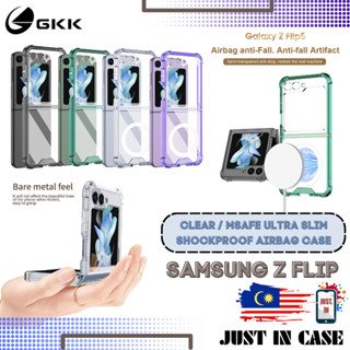 Gkk เคสโทรศัพท์มือถือแบบใส ฝาพับแม่เหล็ก กันกระแทก สําหรับ Samsung Galaxy Z Flip 5 5G