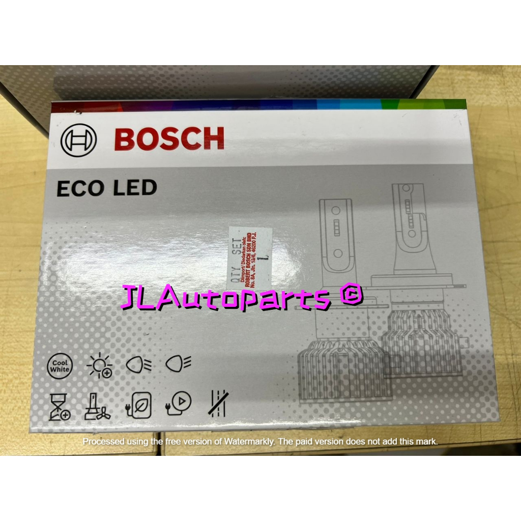 หลอดไฟ Bosch ECO LED 6500K Cool White H4 & H7 พร้อมพัดลมในตัว - (H4: 1 987 301 700) (H7: 1 987 301 7