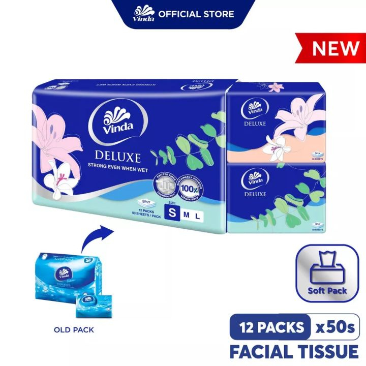 Vinda Deluxe Travel Pack ทิชชู่ (50s x 12)