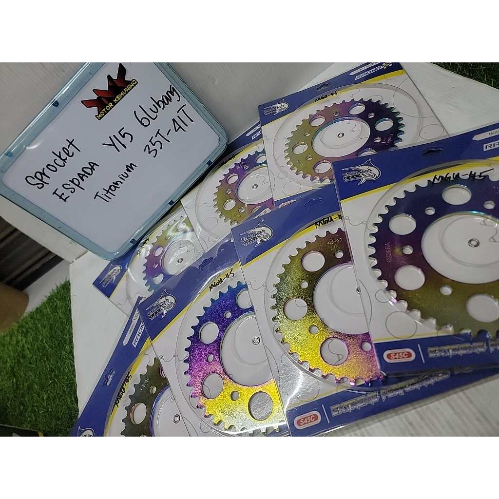 SPOKET ESPADA Y15 Y15ZR-415-14T/15T/38T/39T/40T/41T/42T ESPADA SPROCKET -RAINBOW