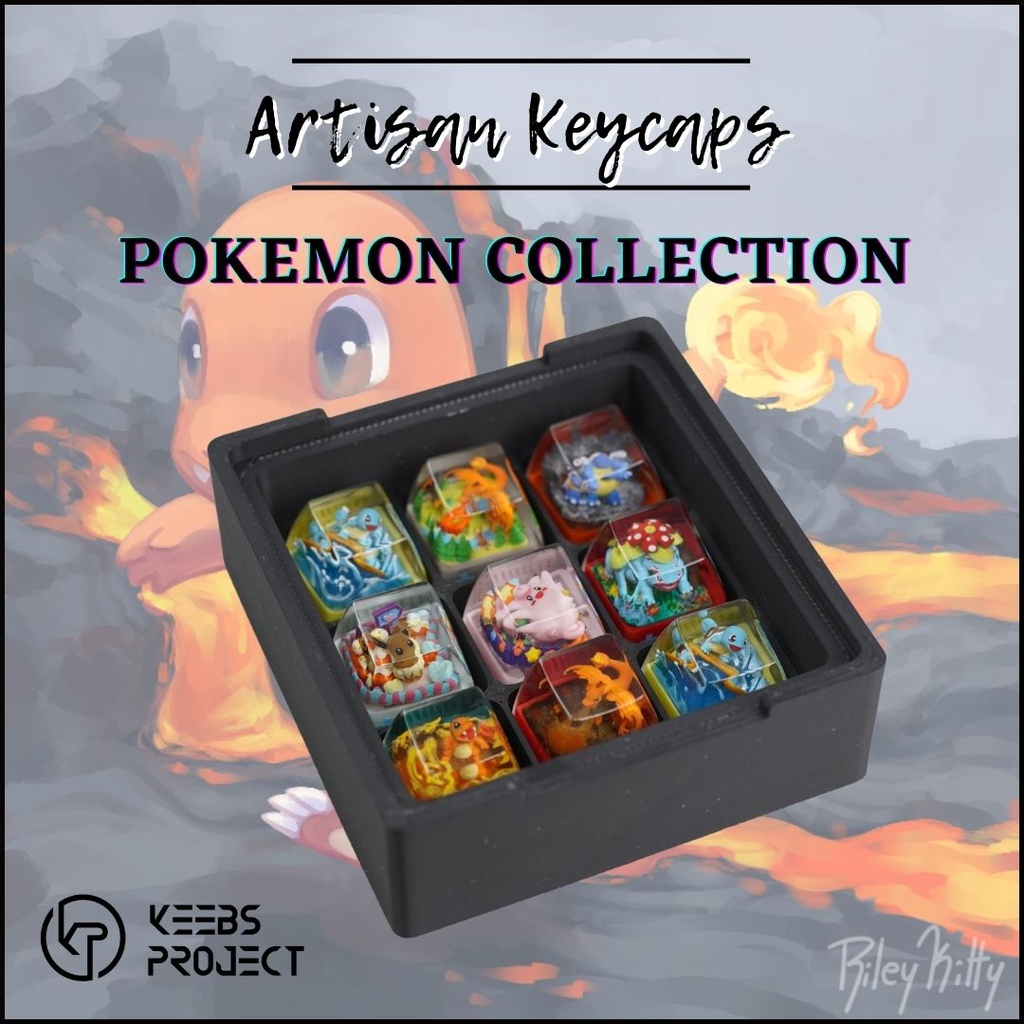 Pokemon Pikachu Charizard Artisan Custom Made Handcraft สําหรับคีย์บอร์ดแบบกลไก