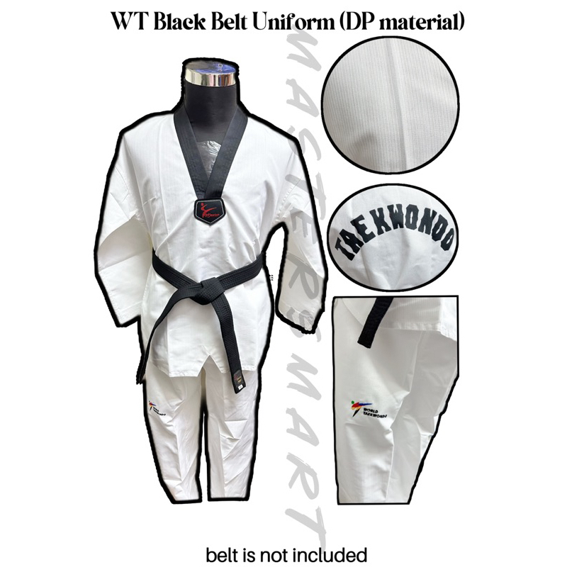 WT เข็มขัดสีดํา UNIFORM TAEKWONDO เข็มขัดสีดํา (DP MATERIAL)