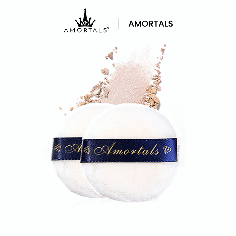AMORTALS แป้งพัฟแต่งหน้า Ermu Grape Loose Powder Puff Flocking Makeup Fixing Powder Puff Powder No P
