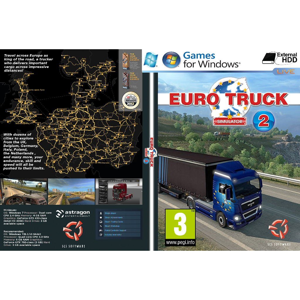 EURO TRUCK SIMULATOR 2 – V1.50.1.0S + 87 DLCS PC GAME Offline [Pendrive INSTALLATION]