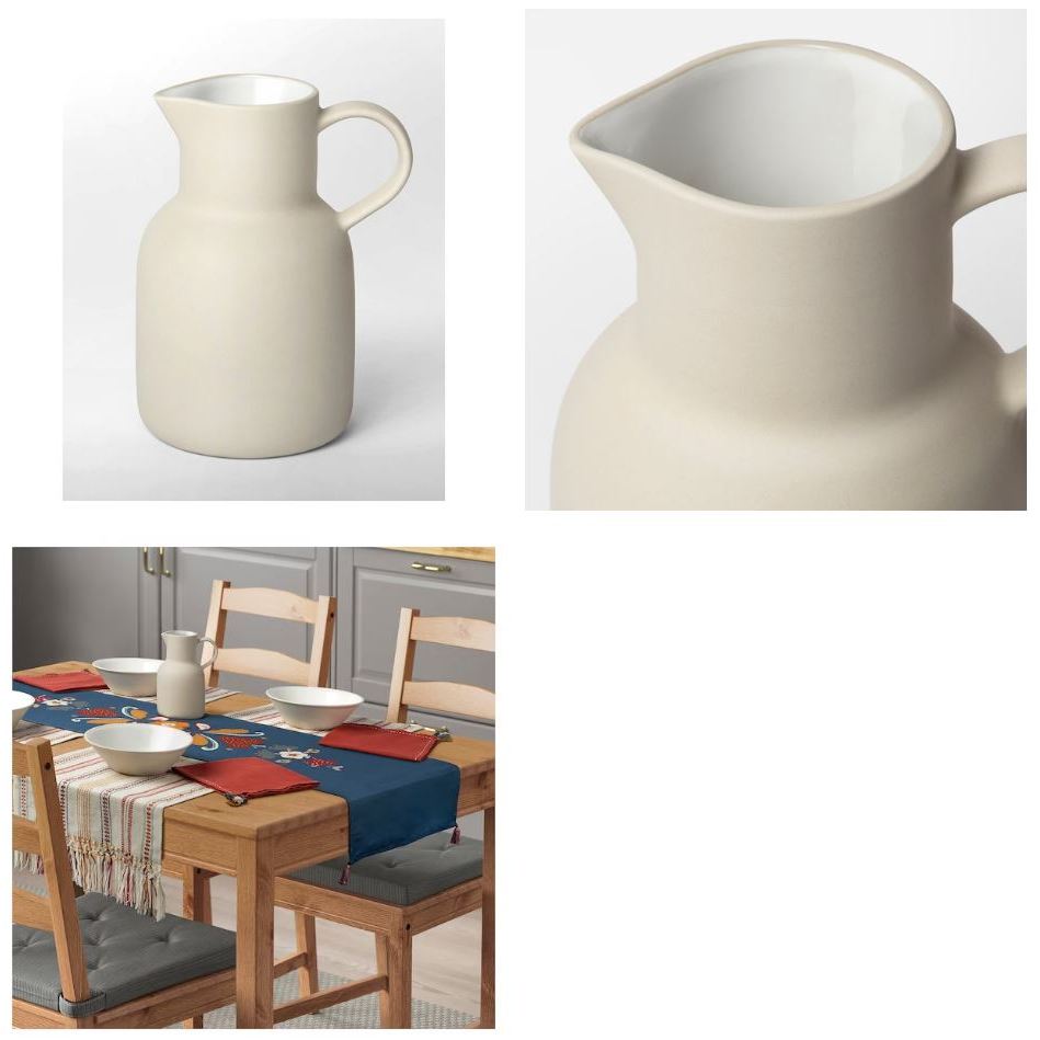 SLATTIKA Jug, white, 0.8 l