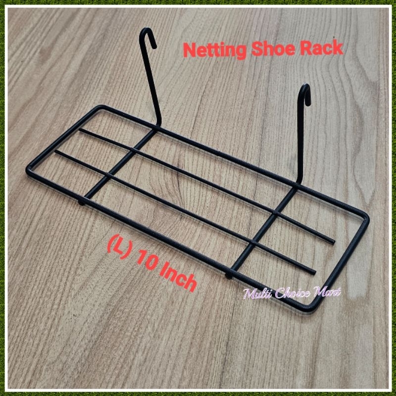 Netting Shoe Rack 10 Inch / Shoe Holder / Penyangkut Besi Kasut / Metal Shoe Rack