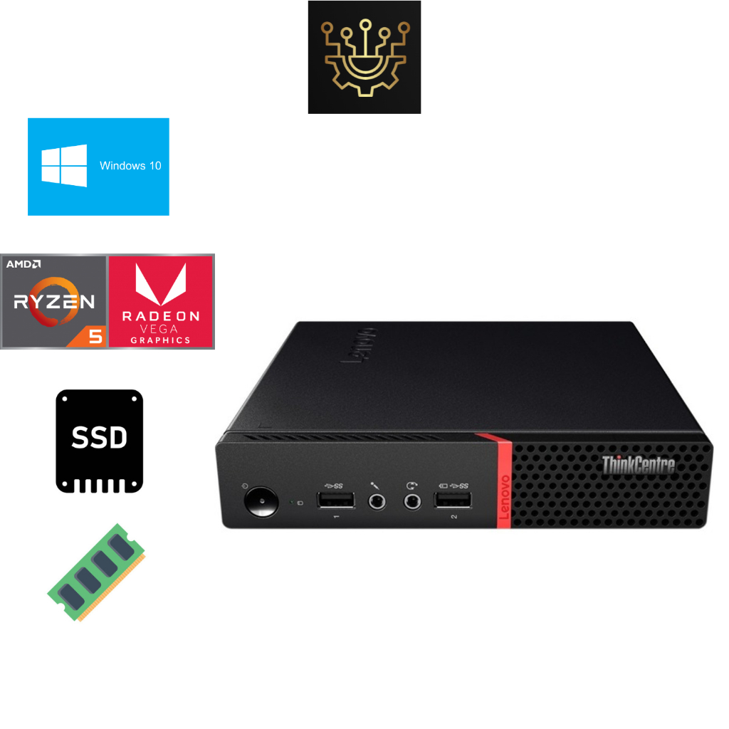 Lenovo ThinkCentre M715q AMD Ryzen Pro 5 2400GE โปรเซสเซอร์แบบ quad-core (2ND)