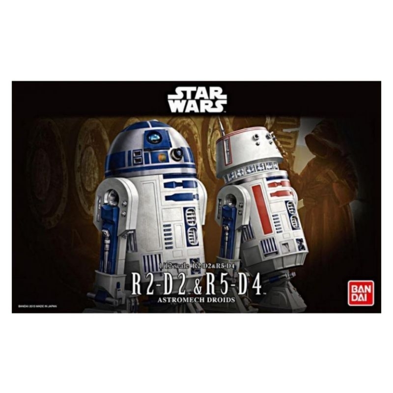 Bandai Star Wars: The Force Awakens 1/12 R2-D2 และ R5-D4 - ชุดโมเดล Astromech Droids