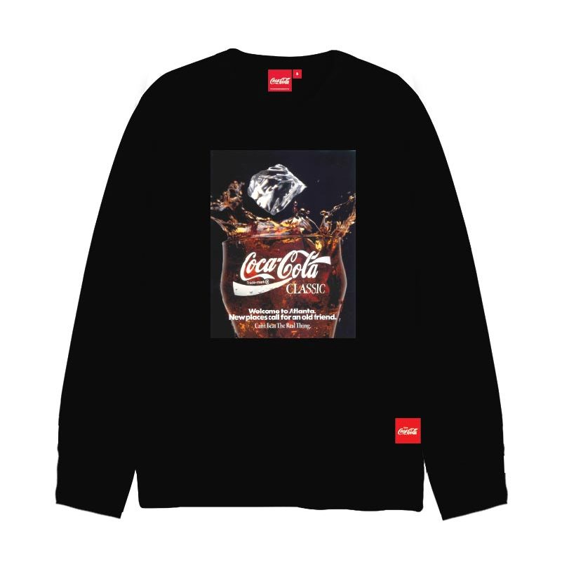 Coca-cola เสื้อยืดแขนยาวคอกลม Unisex (โอเวอร์ไซส์)