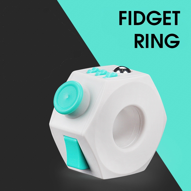 Fidget Ring Cube 6-in-1 ของเล่นนิ้วบรรเทาความเครียด