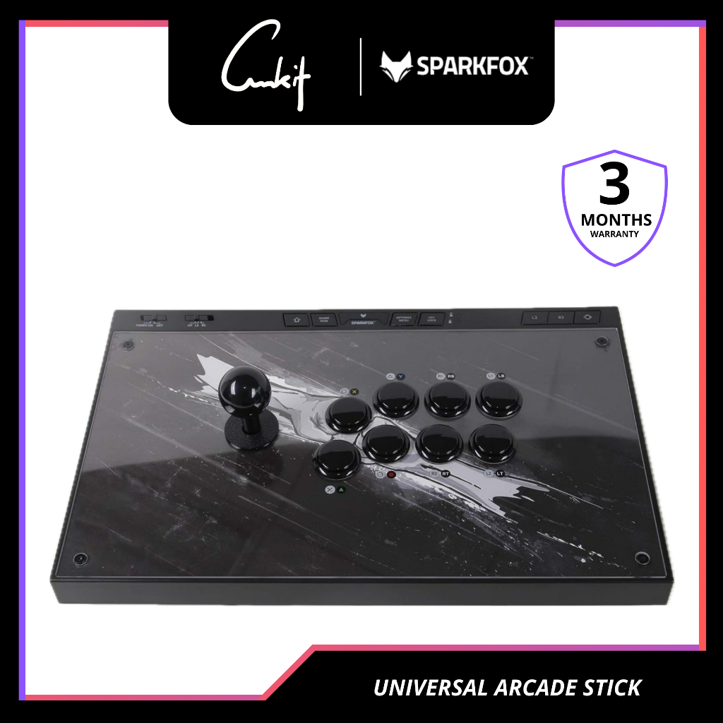 Sparkfox Universal Arcade Stick รองรับ PS5 PS4 PC Android Nintendo Switch เกมอาเขต Tekken SF6
