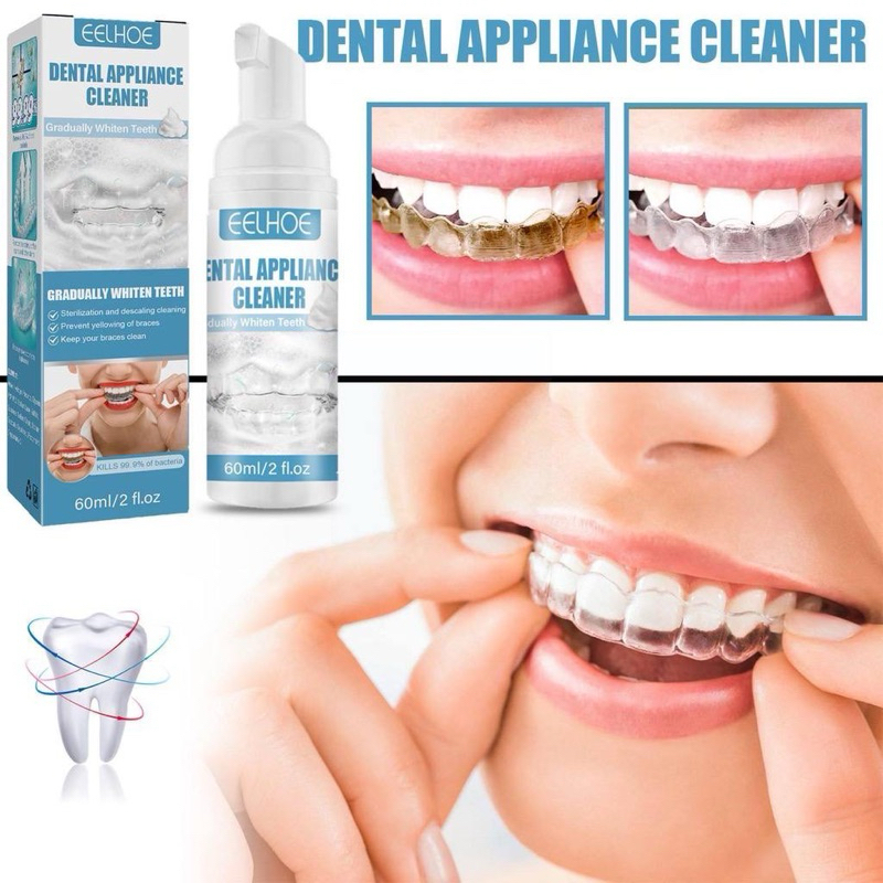 EELHOE DENTAL APPLIANCE CLEANER penghilang bau gigi palsu pembersih gigi palsu pencuci gigi palsu an