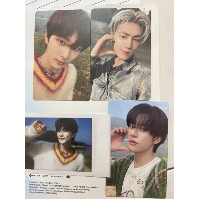 เวอร์ชั่น ehypen engene อย่างเป็นทางการ โฟโต้การ์ดอัลบั้มเลือดสีส้ม หลวม