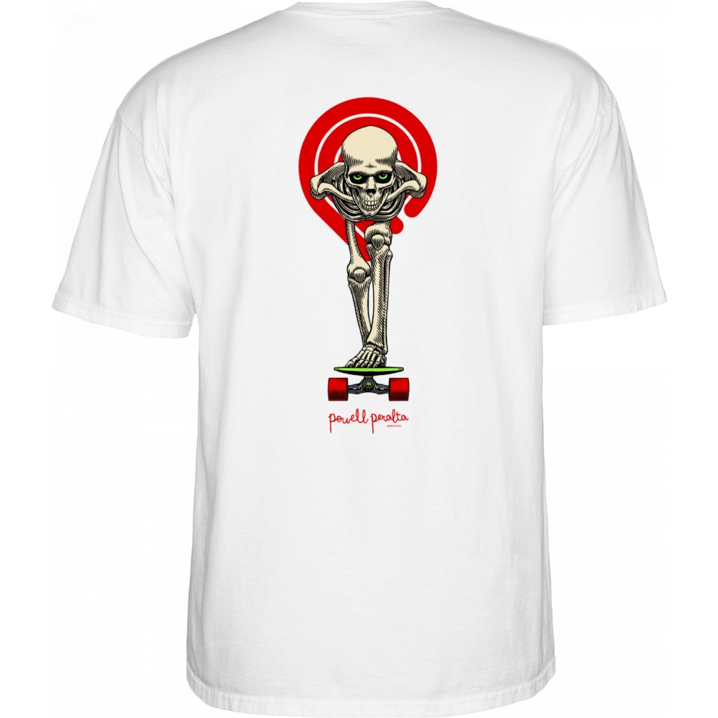 Powell Peralta Tucking Skeleton T-shirt White