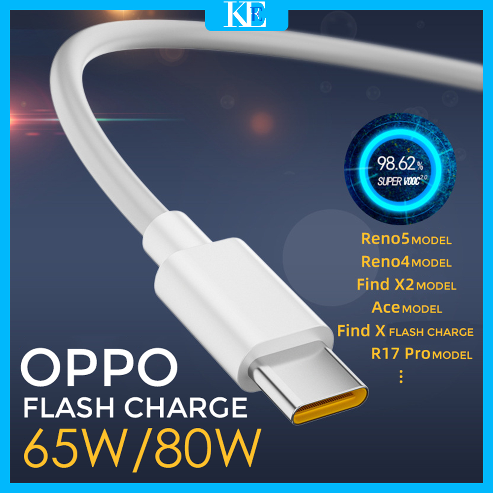 สาย Type-C 80w และ 65w (Supervooc SuperDart) สําหรับ Oppo และ Realme เท่านั้น