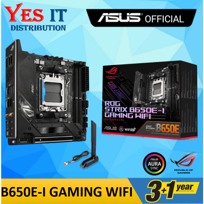 ASUS ROG STRIX B650E-I GAMING WIFI mITX AMD AM5 เมนบอร์ดสําหรับเล่นเกม