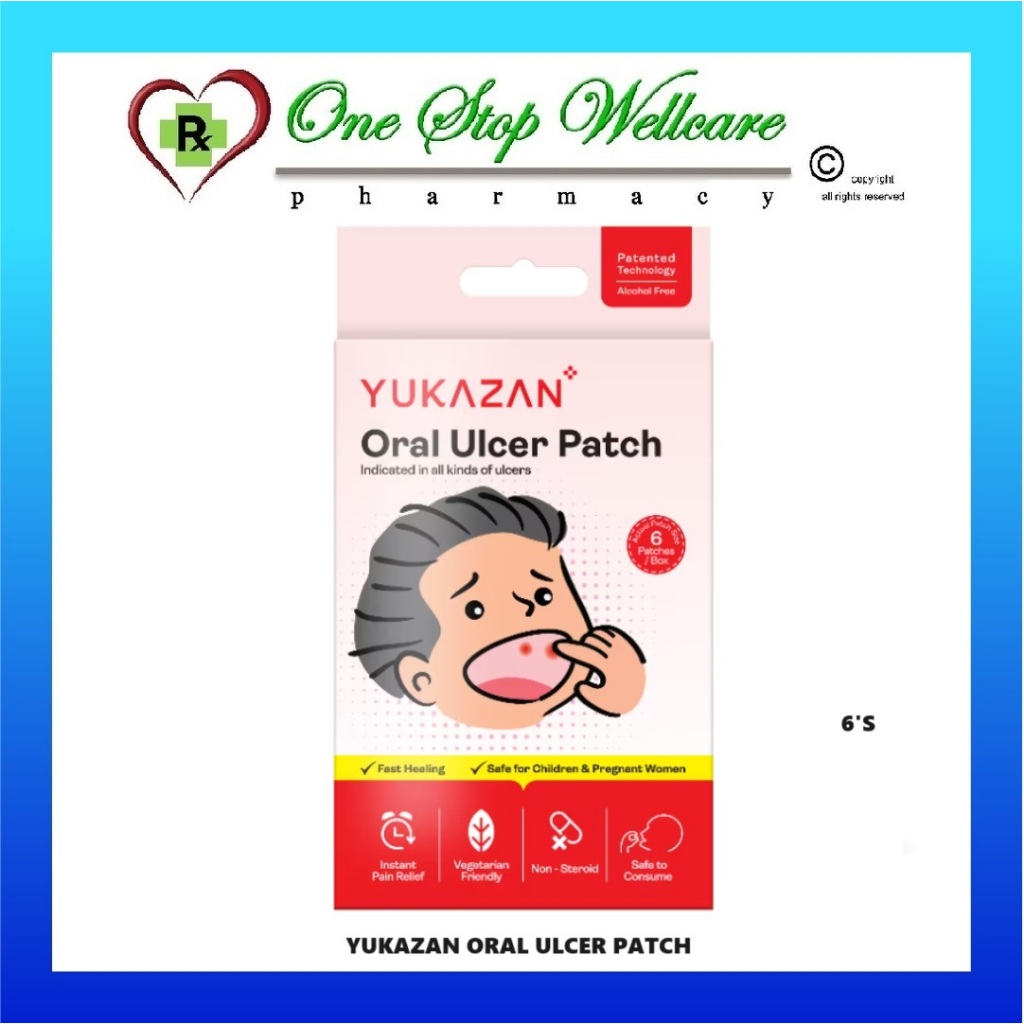 YUKAZAN LAPISAN ULKUS MULUT / ORAL ULCER PATCH 6S (EXP:05/2027)