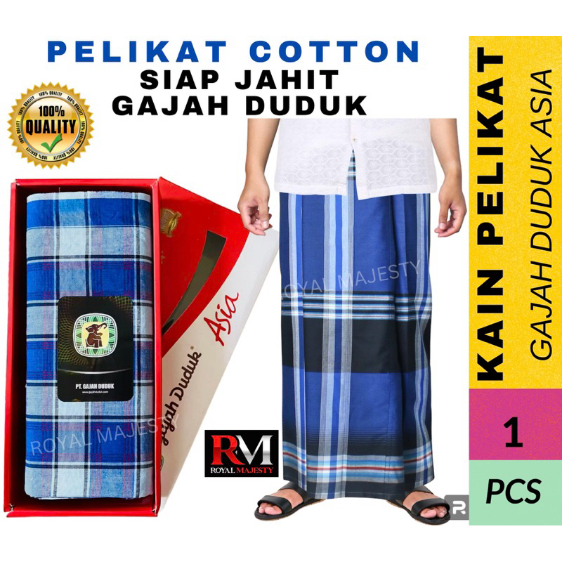 ELEPHANT SITTING ASIA STICKY FABRIC TO SEW ADHESIVE Mens SARONG