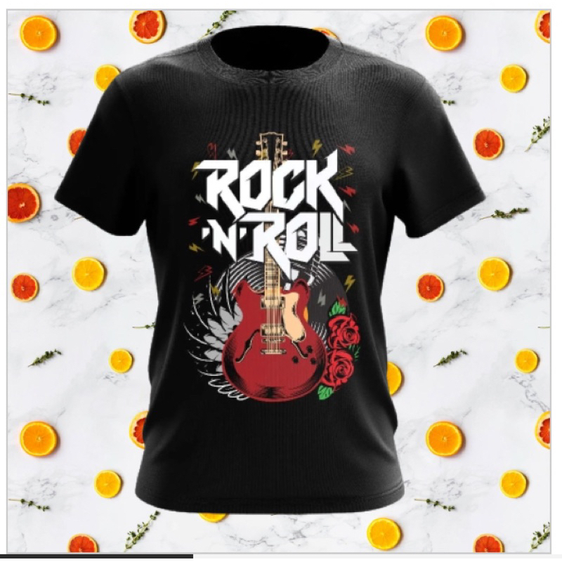 เสื้อยืด VIRAL ROCK N ROLL GITAR PREMIUM 100% COTTON