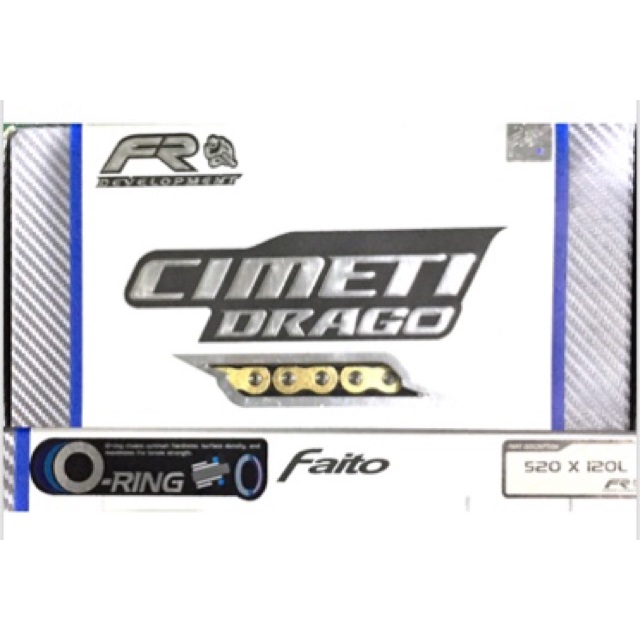 Faito CHAIN FAITO RACING ROLLER CHAIN CIMETI DRAGO 428x130L &amp; 140 / โอริง 428x122L