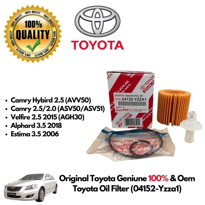 กรองน้ํามันเครื่อง Toyota Geniune 100% & Oem Toyota (04152-Yzza1)