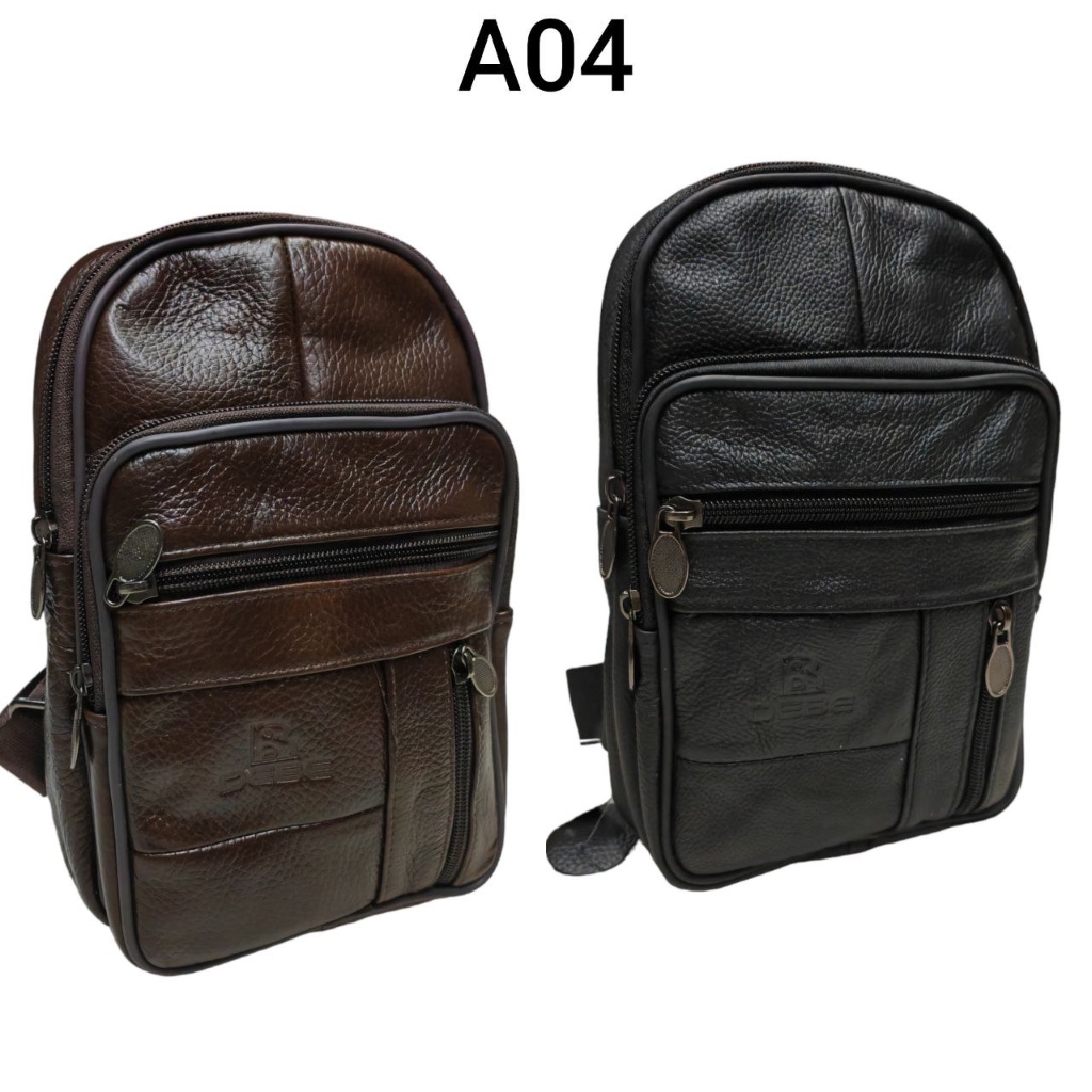 Beg Lelaki Leather Bag Chest Bag Men Shoulder Bag Sling Bag Leather Bag Leather Bag Leather Bag Bag 