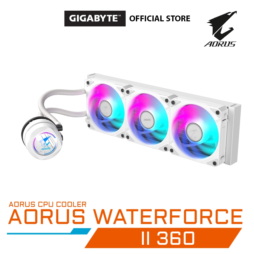Gigabyte AORUS WATERFORCE II 360 ICE AIO พัดลมระบายความร้อน CPU ของเหลว EZ-Chain สําหรับ Intel LGA 1