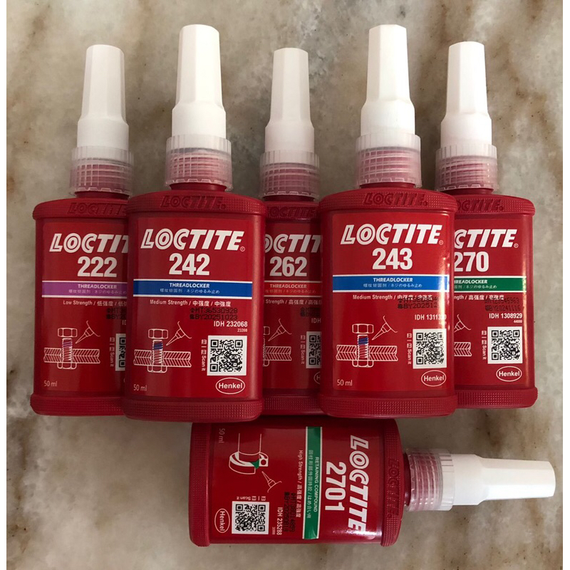 ThreadLock Loctite 50ml 222 242 243 262 270 2701