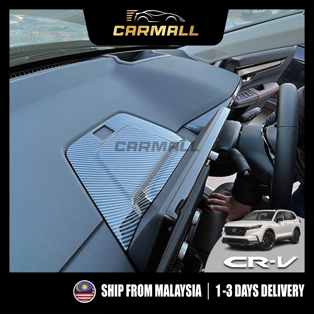 Honda CR-V CRV RS 2023 - 2027 ตกแต่งภายในคอนโซลกลางนําทางฝาครอบคาร์บอนไฟเบอร์ออกแบบ Trim รถ Mall