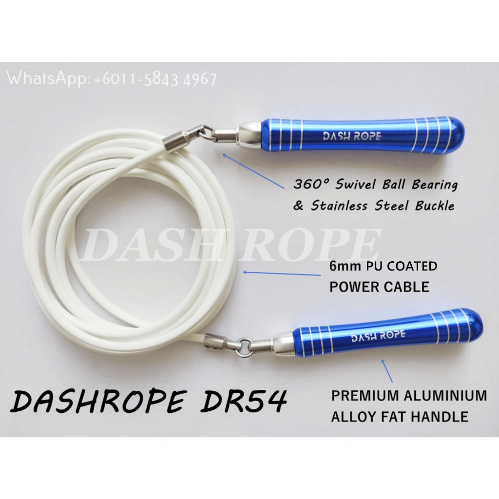 Dashrope DR54 320g Heavy Muaythai Jump Rope Weighted Tali Lompat Berat Fitness Skipping Ropes Gym CROSSROPE HEREROPE