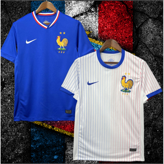 ยูโร 2024!!! เสื้อกีฬาแขนสั้น ลายทีมชาติฝรั่งเศส Away Fan Issue &amp; Player Issue EURO Edition