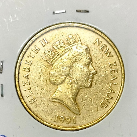 New Zealand QE II 2 Dollar 1991
