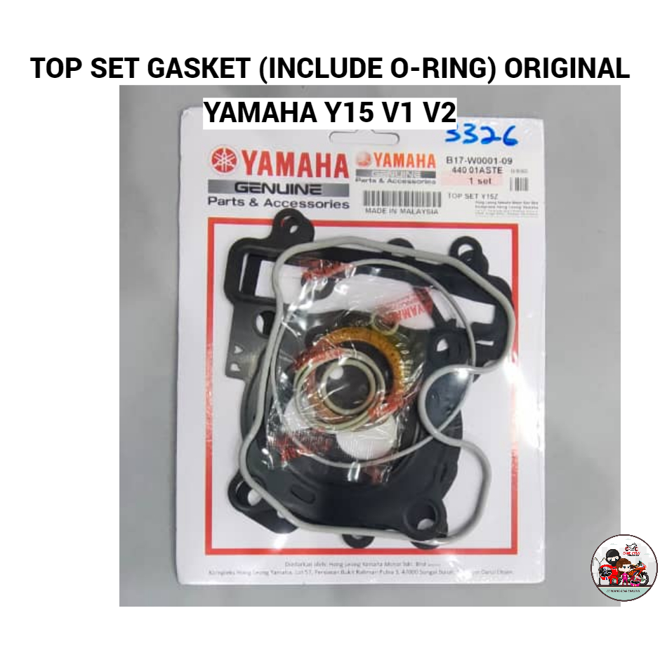 TOP SET GASKET (INCLUDE O-RING) YAMAHA Y15 V1 V2 (B17-W0001-09)