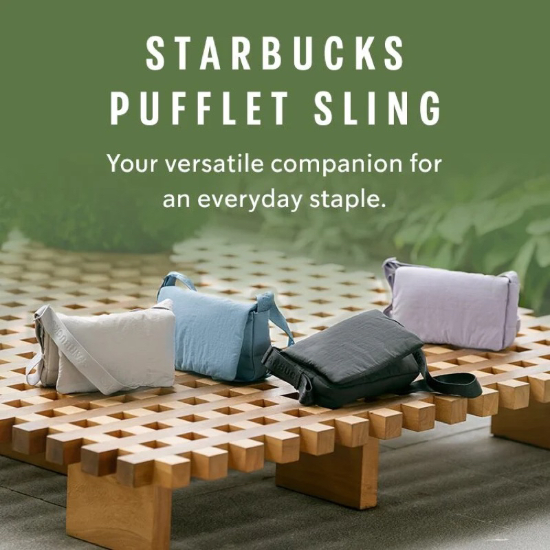 Starbucks Exclusive 2024 Collection Pufflet Sling Bag 新 Miira 星巴 ซีรีย์家 กระเป๋าสะพายข้าง