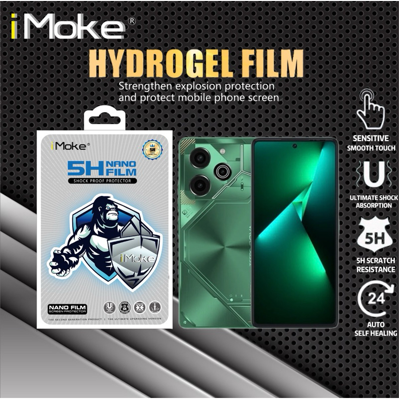 IMoke ฟิล์มไฮโดรเจลป้องกันหน้าจอสําหรับ Tecno Pova 6 Pro 5G/6 5G