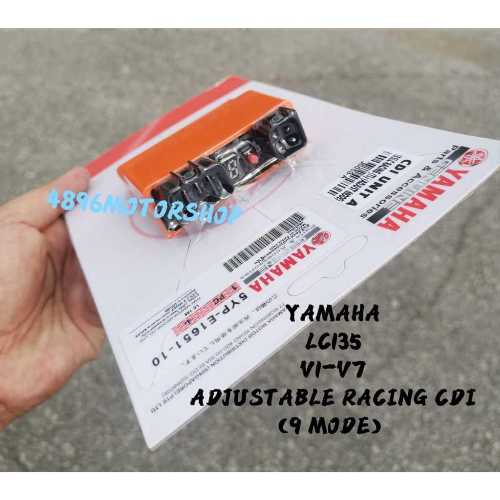 YAMAHA LC135 ADJUSTABLE 9 โหมด CDI UNIT MORIC V1 V2 V3 V4 V5 V6 V7 NO CUT OFF / BUANG CUT LC 135