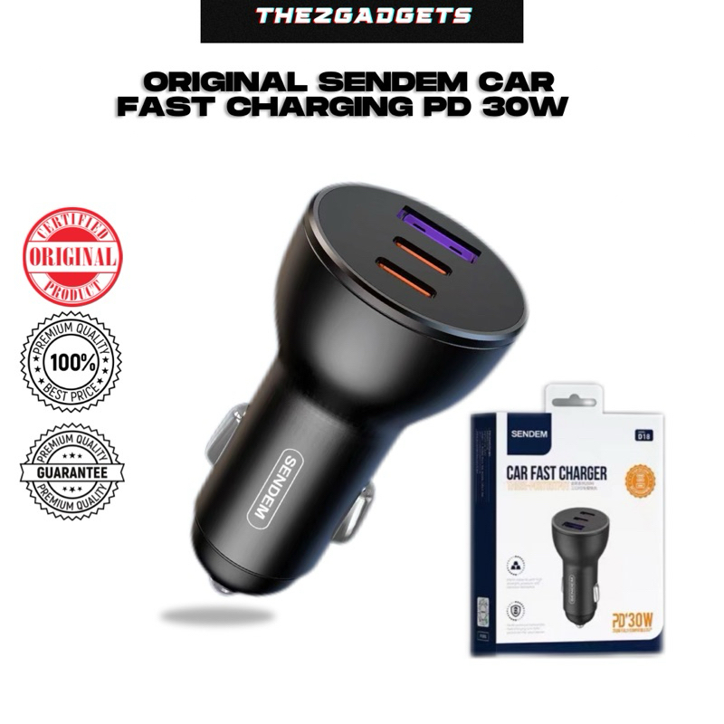 Origina Sendem D18 3 พอร์ต pd ที่ชาร์จแบตในรถ 200w