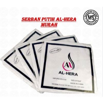 Serbban PUTIH AL-HERA SERBAN WHITE BUDAK TAHFIZ SERBAN ผ้าฝ้ายผ้า SERBAN ผ้านุ่มไม่ร้อน