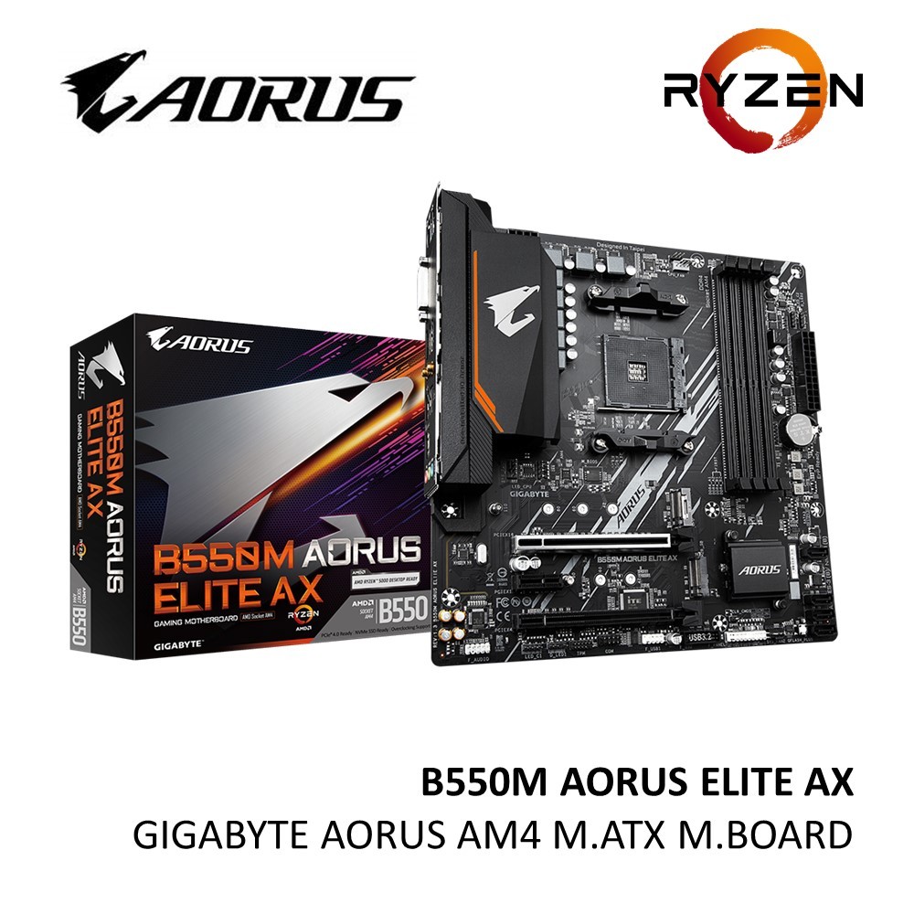 GIGABYTE B550M AORUS ELITE AX AMD AM4 MICRO ATX MOTHERBOARD