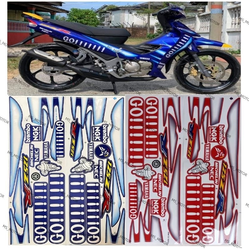 125ZR GO GO GO BODY COVER สติ๊กเกอร์ STRIPE COVER ชุด Y125ZR GOGOGO (7) BLUE RED 125Z Y125 Y125Z YAM