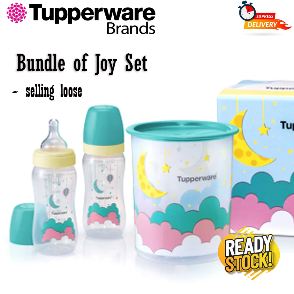 Tupperware ขวดนม 9oz One Touch Canister 2L Bundle of Joy / Botol Susu (LOOSE )