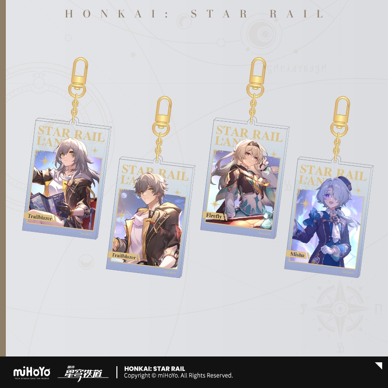 Honkai: Star Rail Star Rail Land - พวงกุญแจอะคริลิค 1 ปีครบรอบ Misha Caelus: Star铁道anqiong StarLAND 