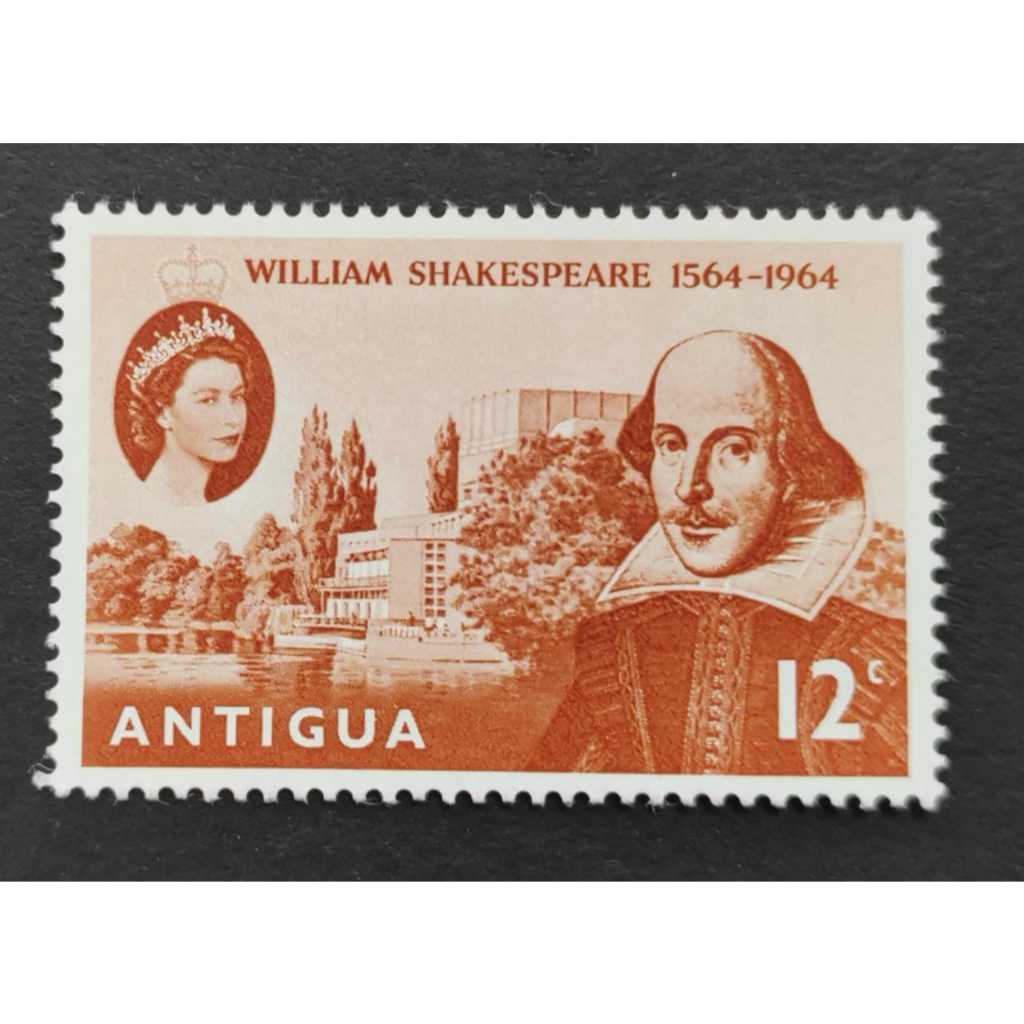 ANTIGUA, , 1964 William Shakespeare 1564-1964, MINT, COMPLETE SET
