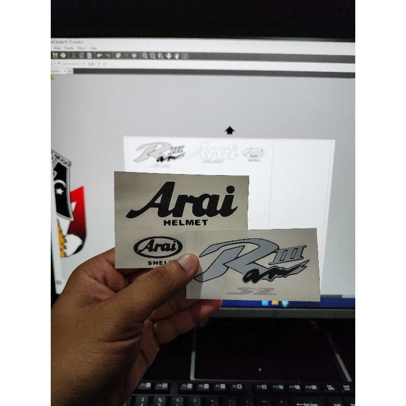 STIKER HELMET ARAI RAM 3 เครื่องตัด