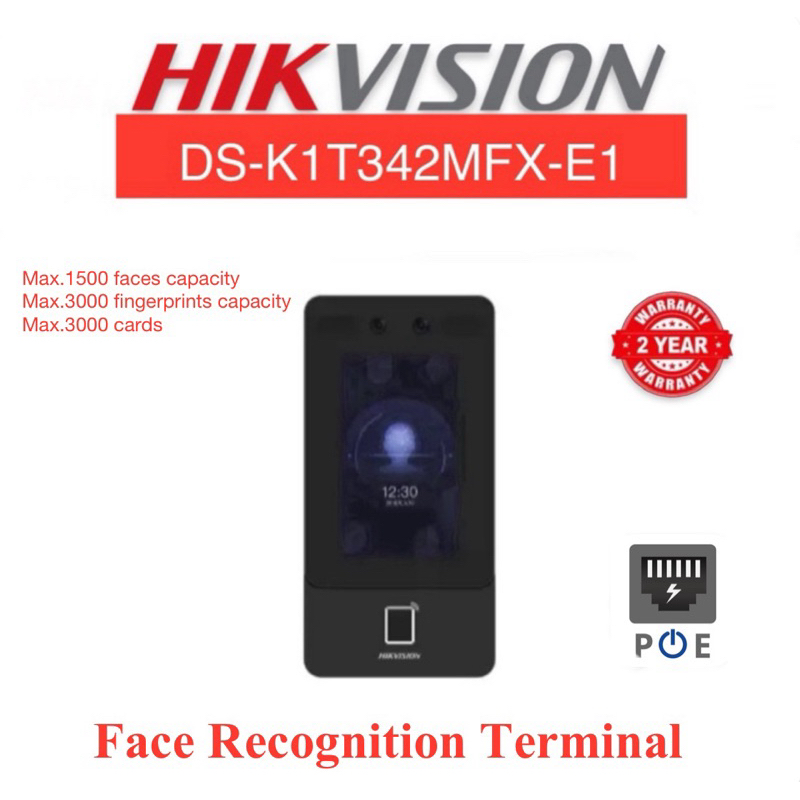 HIKVISION DS-K1T342MFX-E1/DS-K1T342MFX เทอร์มินัลจดจําใบหน้า